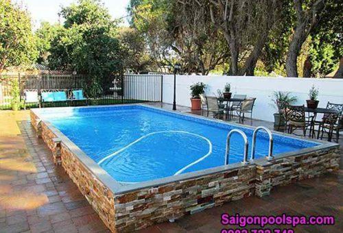 hoàn thiện hồ bơi sử dụng tại nhà
