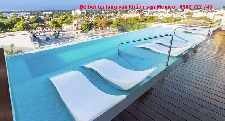 Bể bơi tại tầng cao khách sạn Mexico