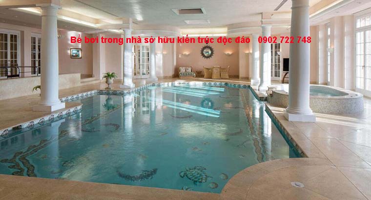 Bể bơi trong nhà sở hữu kiến trúc độc đáo