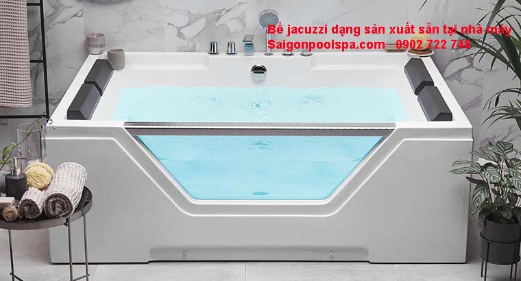 Bể jacuzzi dạng sản xuất sẵn tại nhà máy