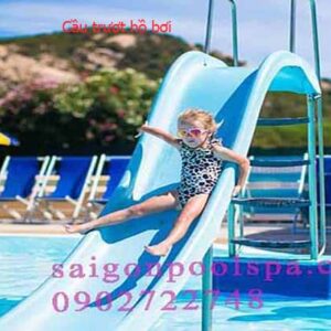 cầu trượt máng tuột hồ bơi đẹp