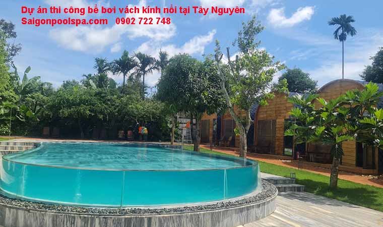 Hồ bơi kính dự án Tây nguyên