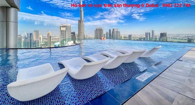 Hồ bơi vô cực trên sân thượng ở Dubai