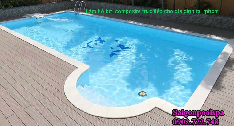 Làm hồ bơi composite trực tiếp cho gia đình tại tphcm