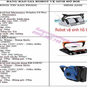 Robot vệ sinh hồ bơi và báo giá