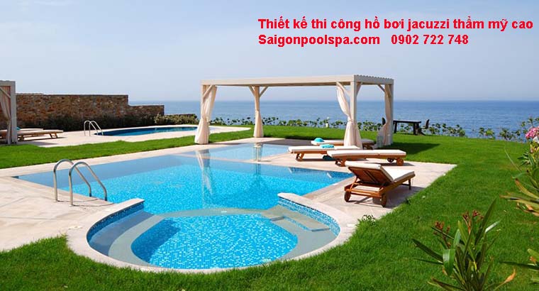 Thiết kế thi công hồ bơi jacuzzi thẩm mỹ cao