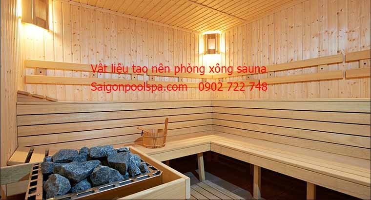 Vật liệu tạo nên phòng xông sauna