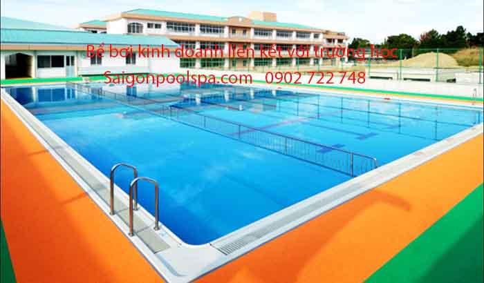 Bể bơi kinh doanh liên kết với trường học