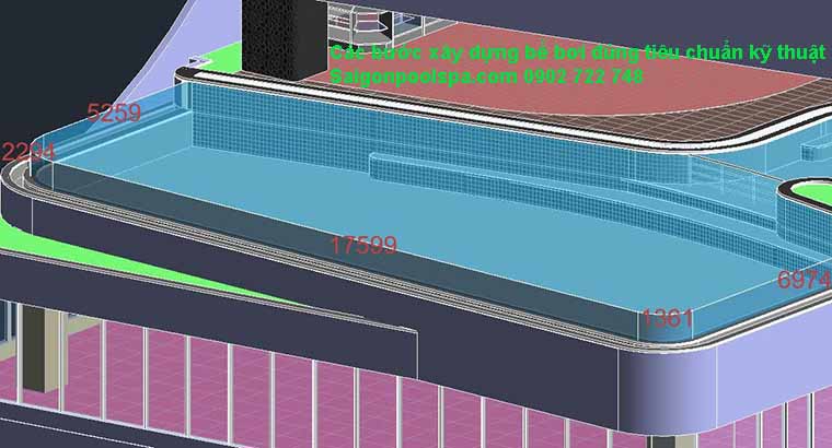 Các bước xây dựng bể bơi đúng tiêu chuẩn kỹ thuật