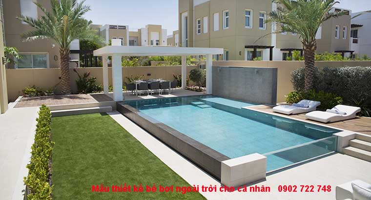 Mẫu thiết kế bể bơi ngoài trời cho cá nhân