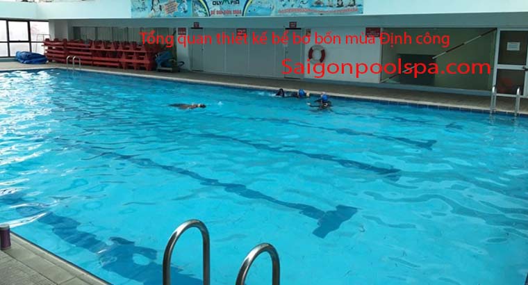 Tổng quan thiết kế bể bơi bốn mùa Định Công