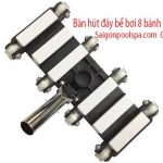 Bàn hút đáy bể bơi 8 bánh xe màu đen
