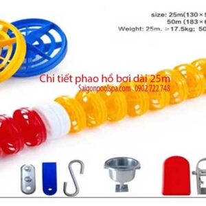Dây phao phân làn bể bơi 25m
