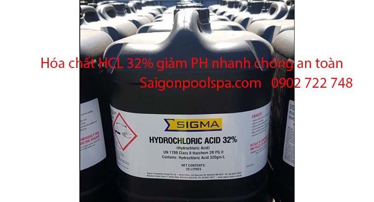 Hóa chất HCL 32% chất xử lý trung hòa PH an toàn
