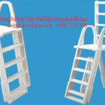 Thang hồ bơi 5 bậc chất liệu inox nhựa đủ loại