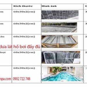 Báo giá đá sọc dưa lát hồ bơi đầy đủ các mẫu