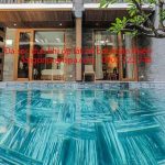 Đá sọc dưa khi ốp lát bể bơi hoàn thiện