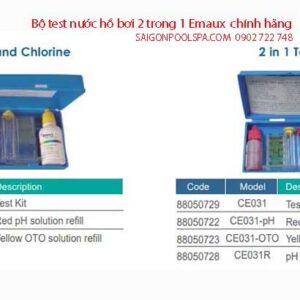 Bộ test nước hồ bơi 2 trong 1 emaux được nhiều người sử dụng
