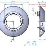 Kích thước của đèn LumiPlus Flexi Astralpool
