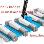 Thiết bị bàn hút đáy vệ sinh bể bơi 12 bánh xe chuyên dụng