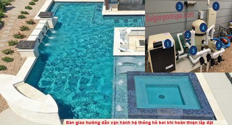 Bàn giao hướng dẫn vận hành hệ thống thiết bị bể bơi