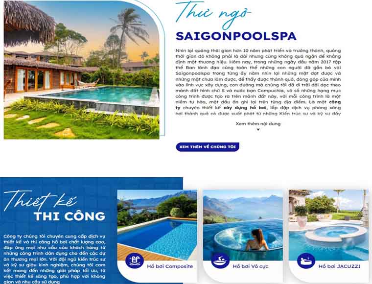 Công ty thiết kế thi công hồ bơi SAIGONPOOLSPA