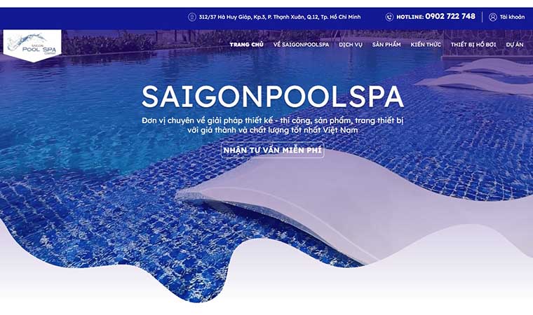 Công ty thiết kế xây dựng hồ bơi SAIGONPOOLSPA