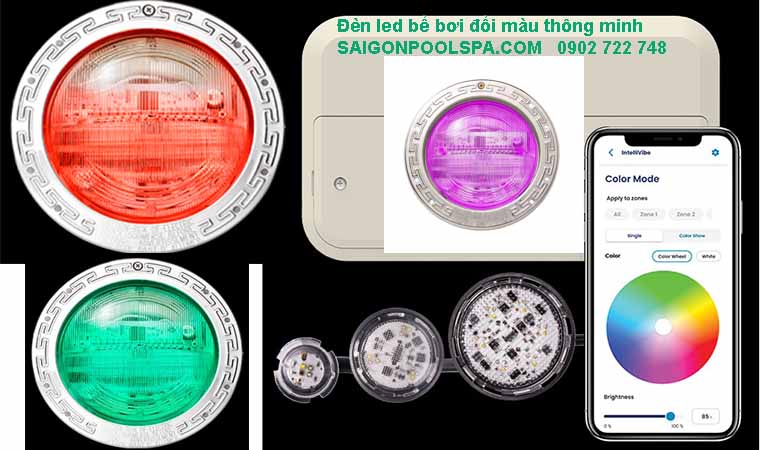 Đèn led bể bơi đổi màu thông minh