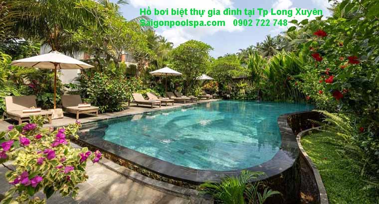 Hồ bơi biệt thự gia đình tại Thành phố Long Xuyên