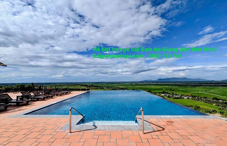 Hồ bơi vô cực núi Sam An Giang diện tích 56m2