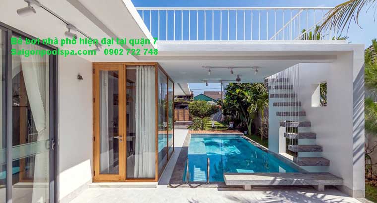 Bể bơi nhà phố hiện đại tại Quận 7, TPHCM